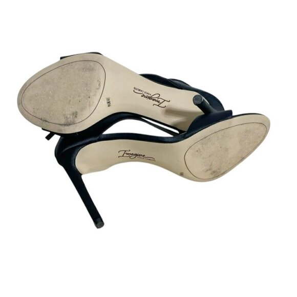 Imagine Vince Camuto Size 9.5 Heels Stiletto Strap Sexy Classy Black Open Toe - Picture 8 of 10